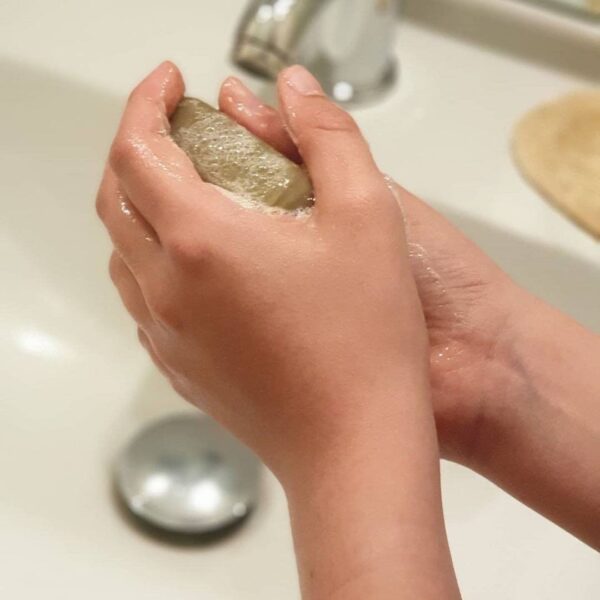 Wash hand body and face with marseille soap olive oil