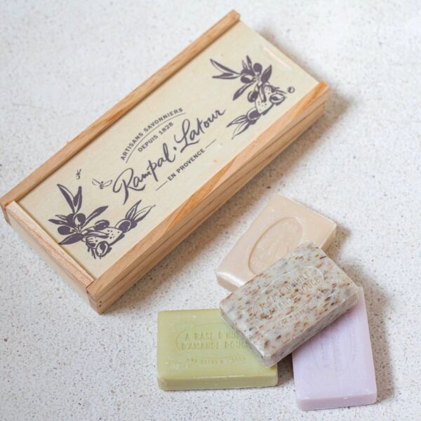 beautiful french pencil wood gift box perfumed marseille soap